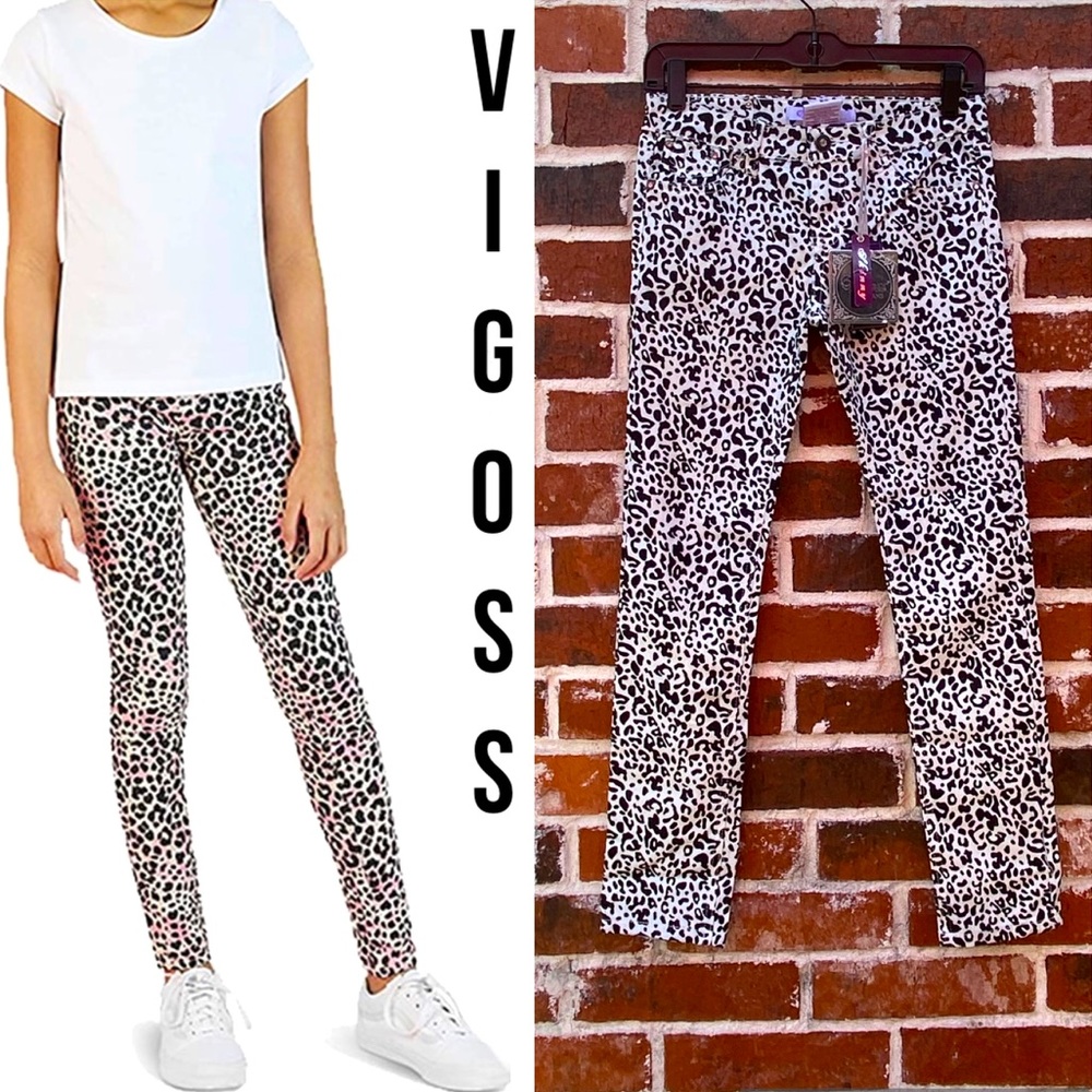 4 for $20 Vigoss NWT girls size 12 white leopard skinny jean